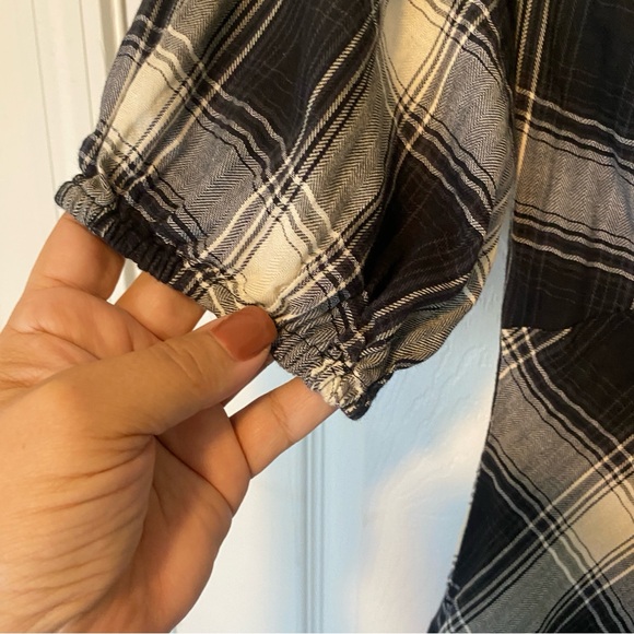 ASOS Petite Mini Tea Dress in Black Check - Picture 8 of 14